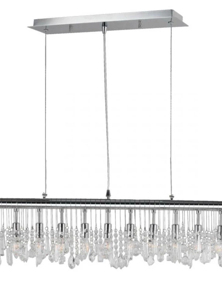 Gallery Crystal and Chrome Contemporary Chandelier 11 light. Original. $540 - Image 2 of 4