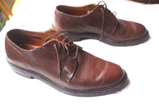 ALLEN-EDMONDS BROWN PEBBLE GRAIN  PLAIN-TOE BLUCHER DRESS SHOES DAINITE US9.5 C