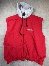 Vintage Y2K No Fear Hooded Vest Men’s XL Sleeveless Windbreaker Jacket 2000s