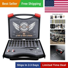 Professional Bore Sight Laser Kit: Green/Red Boresighter with 50 Adapters for Al