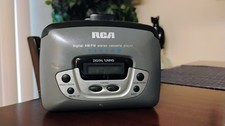 RCA RCP268 FM Radio Cassette Player Portable Silver Tested Working