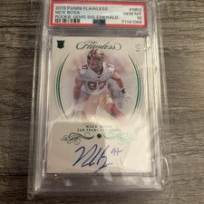 2019 Panini Flawless - Rookie Gems Signatures Nick Bosa #RGS-NBO Emerald /5