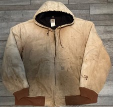 Carhartt J140 BRN Hooded Zip Jacket Men Size 2XL Brown Made In USA Union