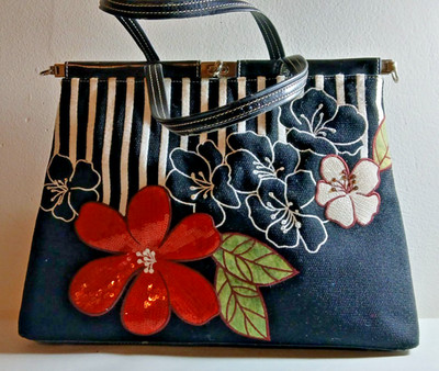 Isabella Fiore Beaded Floral Handbag