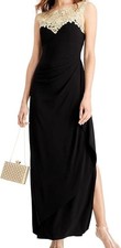 Alex Evenings Column Dress with Sweetheart Illusion Neckline sz 14 NEW NWT AE2