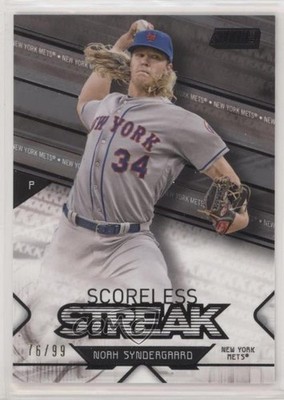 2017 Topps Stadium Club Scoreless Streak Black 76/99 Noah Syndergaard #SS-NS 0m8