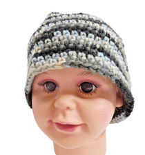 Multicolor Beanie Toddler Handmade Crochet Hand Knit Cap Warm Hat Boy Girl NWT
