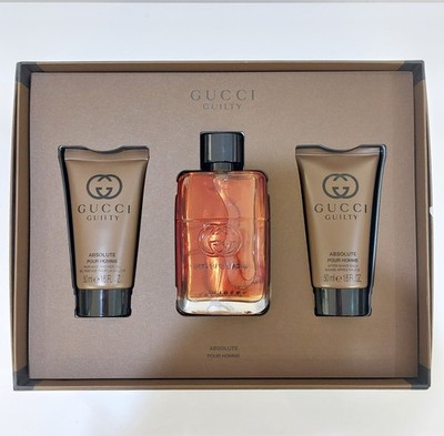 GUCCI GUILTY ABSOLUTE EDP 50 ML SPRAY+BAD 50ML+AFTER SHAVE BALM 50ML