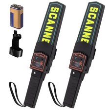 2 Pcs Handheld Metal Detector Wand Security Scanner High Sensitivity Security...