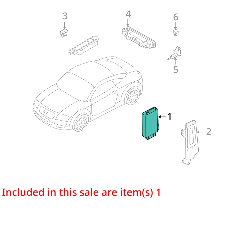 8N8962267A Theft-locking Coupe 00-02 AUDI TT 8760792 - Image 3 of 4