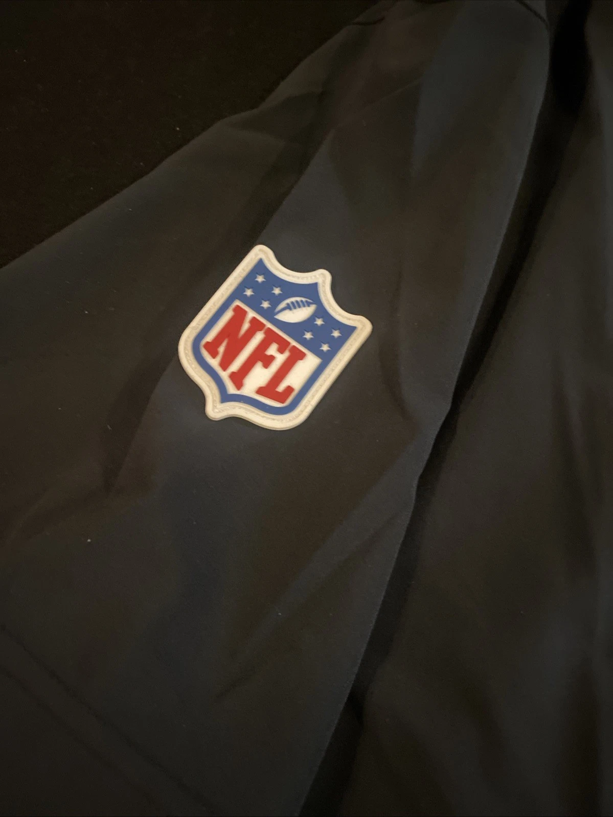 Nike SF 49ers Sideline Coach manica corta 1 2 zip cappuccio giacca nera XL NUOVA CON ETICHETTE