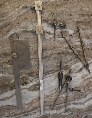 Vintage Drafting Tools Starrett, General, Alvin - US and German 260195