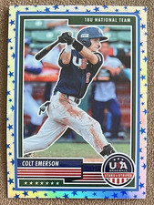 2023 Panini USA Baseball Stars & Stripes - Colt Emerson #48 Stars Prizm (RC)