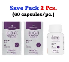 2x HELIOCARE Purewhite Radiance MAX240 anti Melasma White Skin Radiance 60 Caps