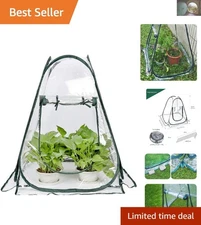 UV Protected Mini Greenhouse with Transparent Window - Perfect for Plant Growth