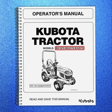 KUBOTA BX1870 BX2370 BX2670 OPERATORS MANUAL STEEL FIXED & TOUGH JACKET