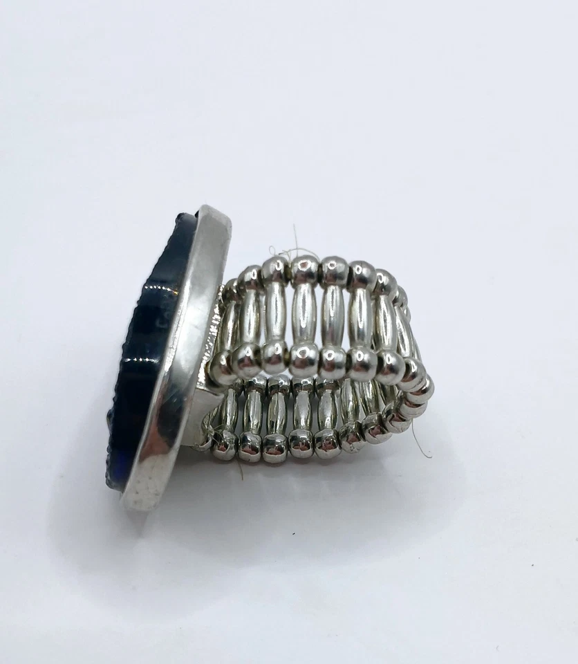 Anel elástico de quartzo druso tom prata - Imagem 4 de 4