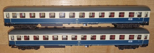 Minitrix N 13193 15639 DB zwei Schnellzugwagen 2.Klasse blau-beige KKK | Zustand: Gebraucht