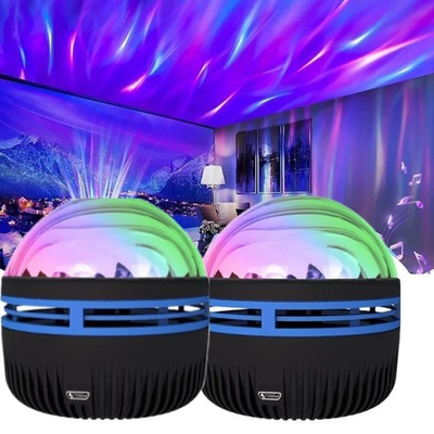#ad 2 Pcs Northern Lights Galaxy Projection Lamp Aurora Star Projector Night Lights $12.69
