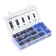 60Pcs Quick Connect Air Hose Fittings 4/6/8/10/12 mm Quick Release Pneumatic ...