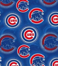 Cubs "World Series Champs" 100 cotton fabric Half Yard 18" x 54" Dots New