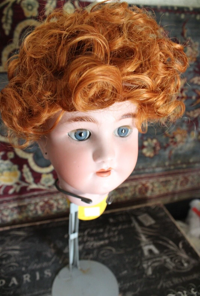 NUEVO STOCK ANTIGUO KEMPER Zanahoria Rojo PELUCA CRISTIANA PARA MUÑECAS NIÑO MÁS GRANDES Talla 14"-15" Foto 2 de 4