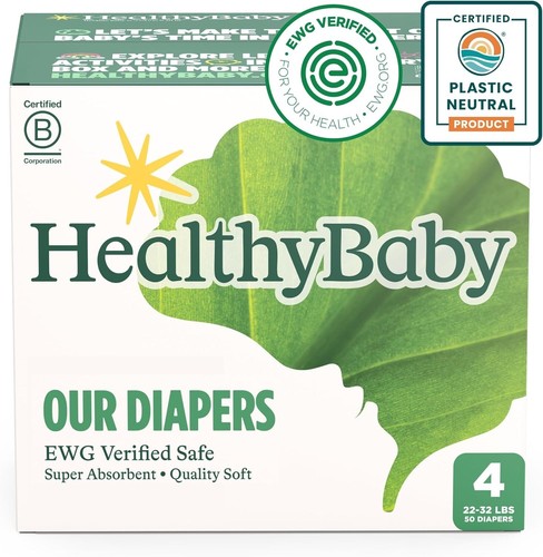 Eco-Friendly Size 4 Diapers - 50 Count Soft Organic Cotton with Leak Protection - Picture 3 of 9