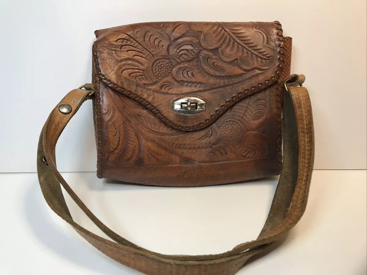 Vintage | Bags | Vintage Tooled Leather Purse | Poshmark