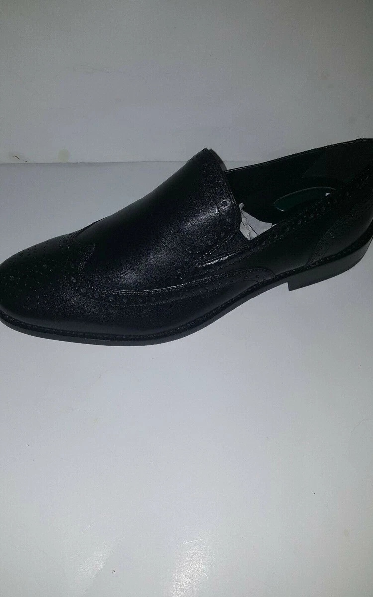 NUNN BUSH NORRIS WINGTIP SLIP ON MEN S SHOES BLACK M 84690001 eBay