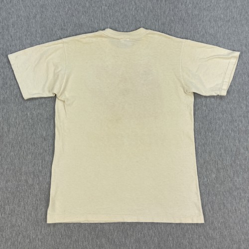 Vintage Morris Cat T-Shirt Youth L (14-16) Off-White 9 Lives Stedman Tag USA 80s - Picture 8 of 11