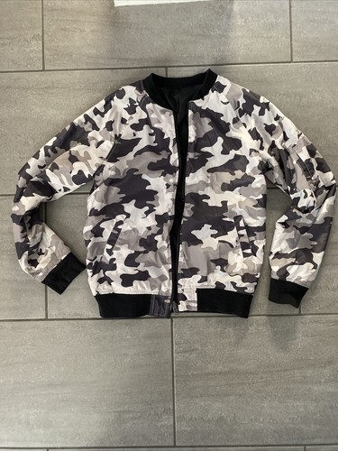 Boys RVCA Lightweight Sweatshirt Jacket, Small, Black and Grey - Picture 3 of 6