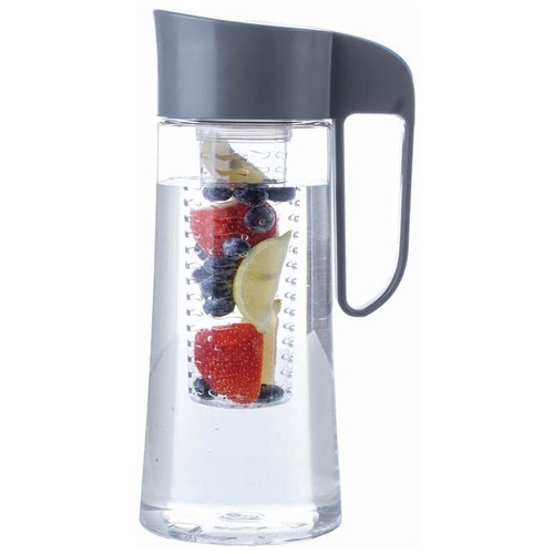 Jarra De Vidrio Con Tapa De Acero Inoxidable Para Servir Bebidas Frías 60oz - Picture 3 of 5