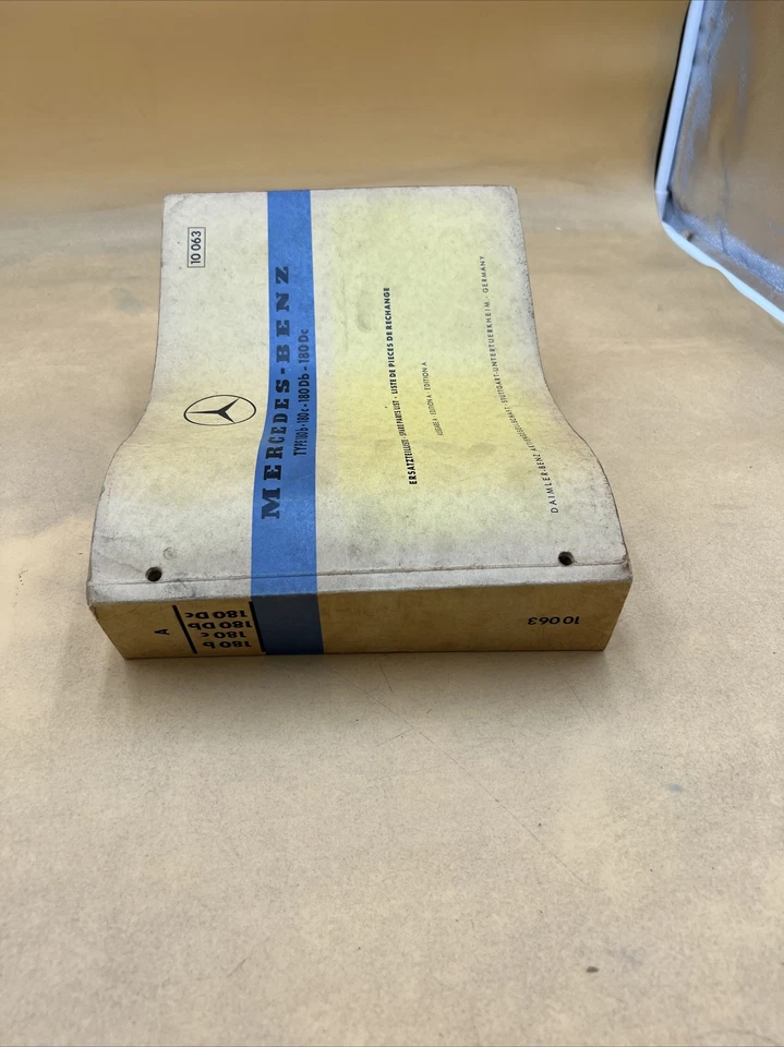 Mercedes Benz 1964 tipo 180B 180C 180DB 180DC LISTA DE REPUESTOS EDICIÓN CATÁLOGO A Foto 3 de 4