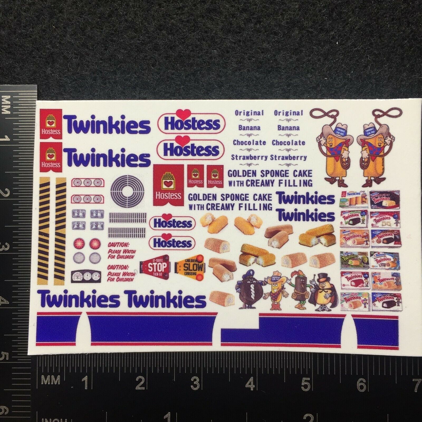 Clear 1:64 Waterslide Decal Ice Cream Truck Quick Bite Vintage Hostess Twinkies