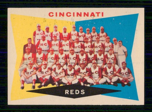 1960  TOPPS  BASEBALL  # 164 CINCINNATI REDS  TEAM    12390 - Afbeelding 1 van 2