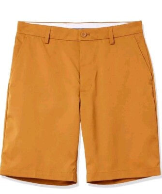Men's Sz 32 Golf Shorts NWT Amazon Essentials Classic Fit Nutmeg Color