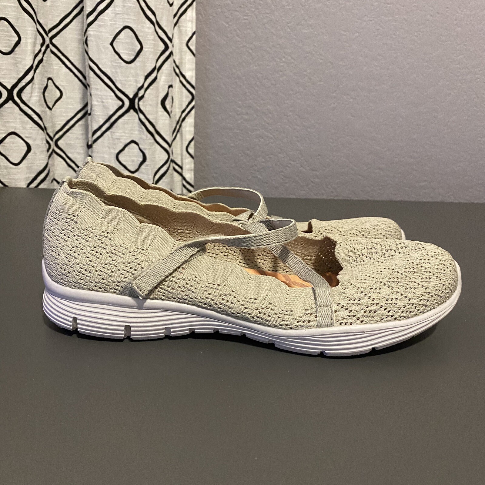 Skechers Seager Strike Out Mary Jane Shoes Natural 49624 Women's