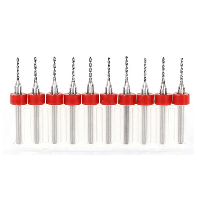 TOP-VIGOR 10Pcs 1Mm Micro Drill Bit, Tungsten Steel PCB Drill Bit with 1/8 Inch 