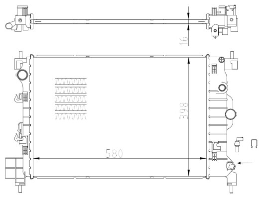 NRF 550003 KüHler, MotorküHlung For Chevrolet Opel Vauxhall-image