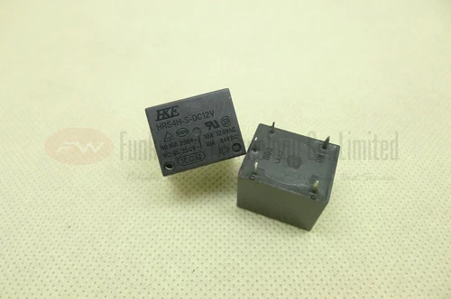 HRS4H-S-DC12V JQC-3FF-012-1ZS Power Relay 10A 12VDC 5 Pins x 10pcs #E6