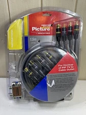 Monster Cable Picture In Picture 1.5 M Set (4.92 ft.) PIP TV to Cable Outlet New