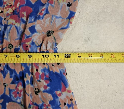 Vintage Y2k Candies blau Blumen Maxikleid Spaghettiträger Hi-Lo Gr. XS Resort Kreuzfahrt - Bild 10 von 10