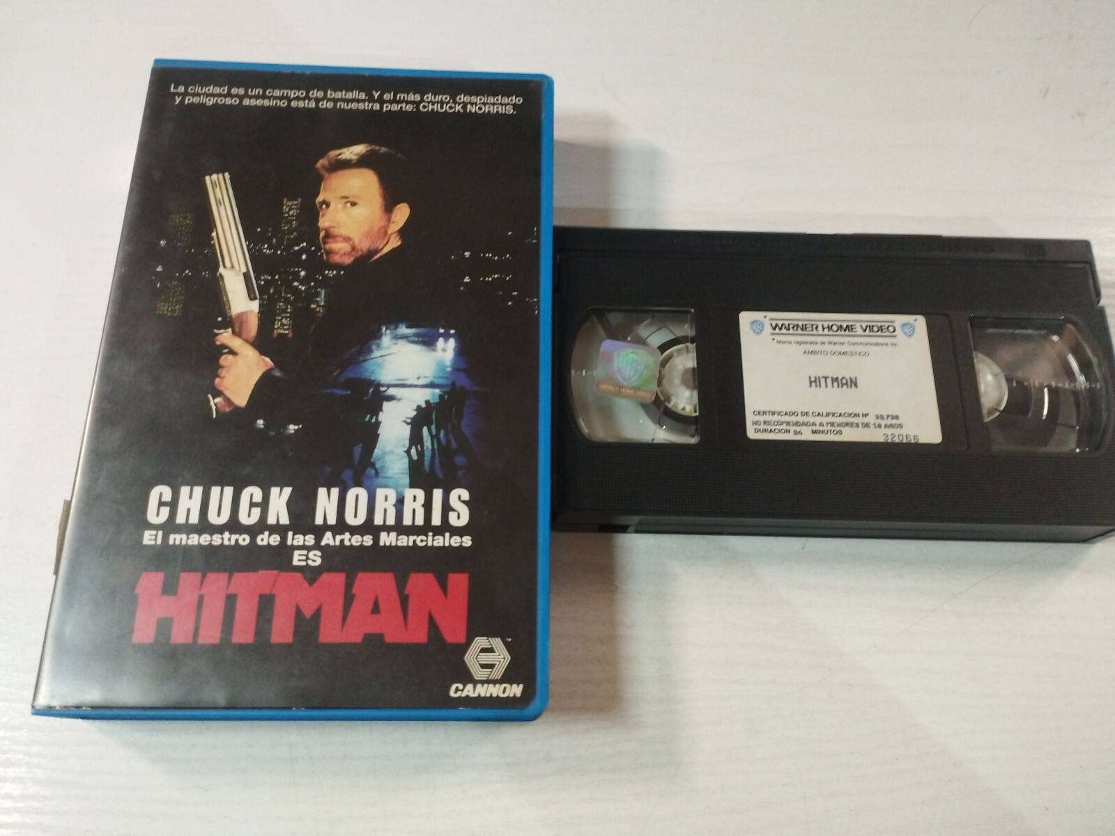 Hitman Chuck Norris Aaron Norris 1991 Warner - VHS Tape Spanish