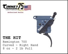 TIMNEY TRIGGERS Remington 700 THE HIT Drop-In Trigger, RH, Curved, Black, 8 oz