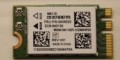 Qualcomm Atheros QCNFA335 Wifi Wireless bluetooth Card FRU P/N: 04X6022 Tested