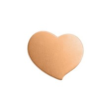 ImpressArt Swirly Heart, 3/4", Copper, Premium Metal Stamping Discs, 24 pc