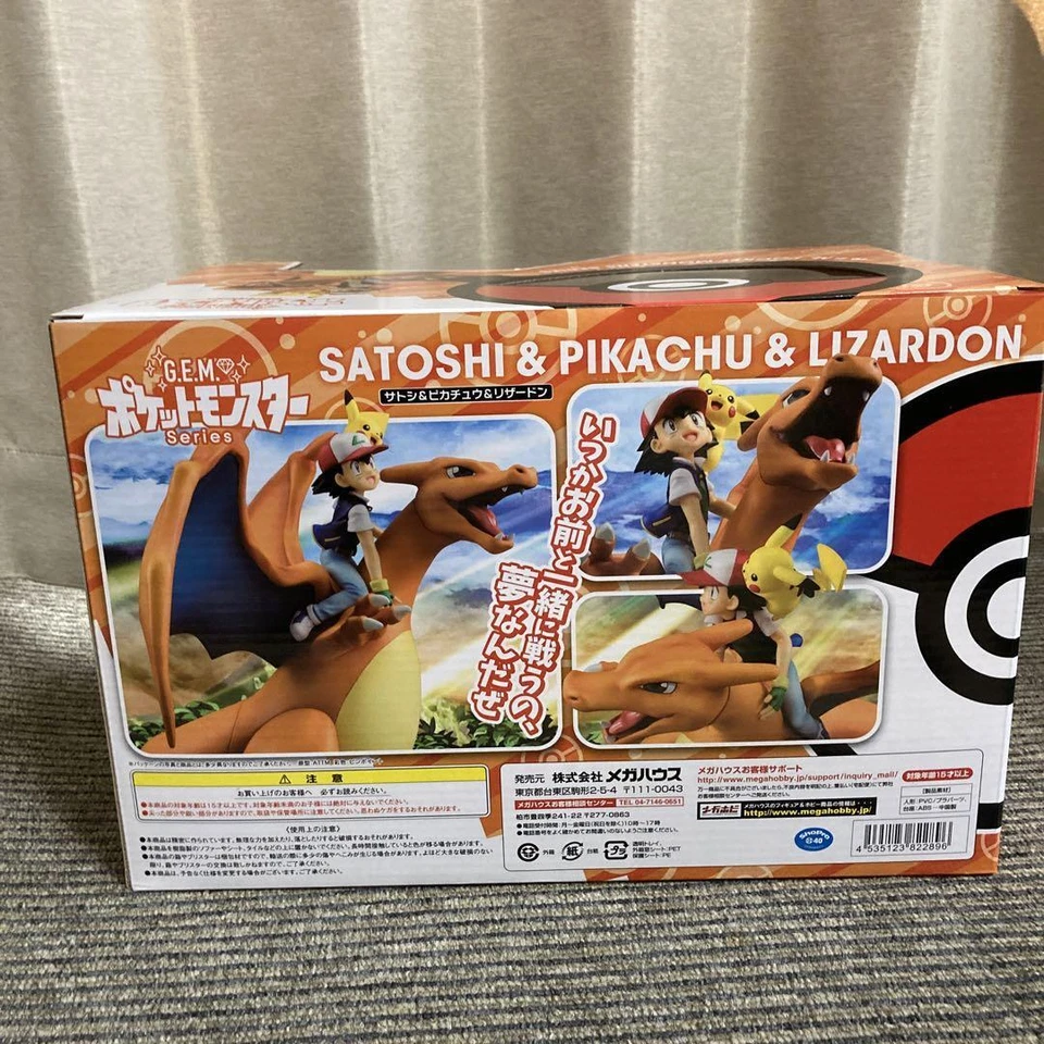 Megahouse G.E.M. Boneco Pokemon Ash Ketchum & Pikachu & Charizard jp - Imagem 3 de 4