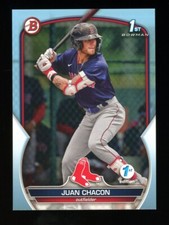 2023 Bowman 1st Edition Base Sky Blue Foil #BPPF-105 Juan Chacon