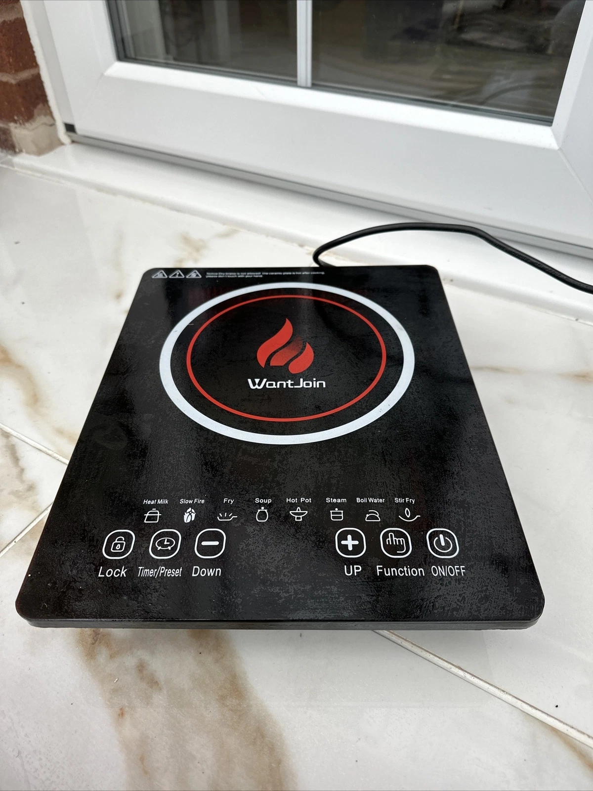 WantJoin Induction Cooker cooktop Hob - Black- L 28cm x D 35cm x H 6cm