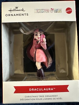 NEW 2023 Hallmark DRACULAURA Monster High Resin Christmas Tree Ornament in Box